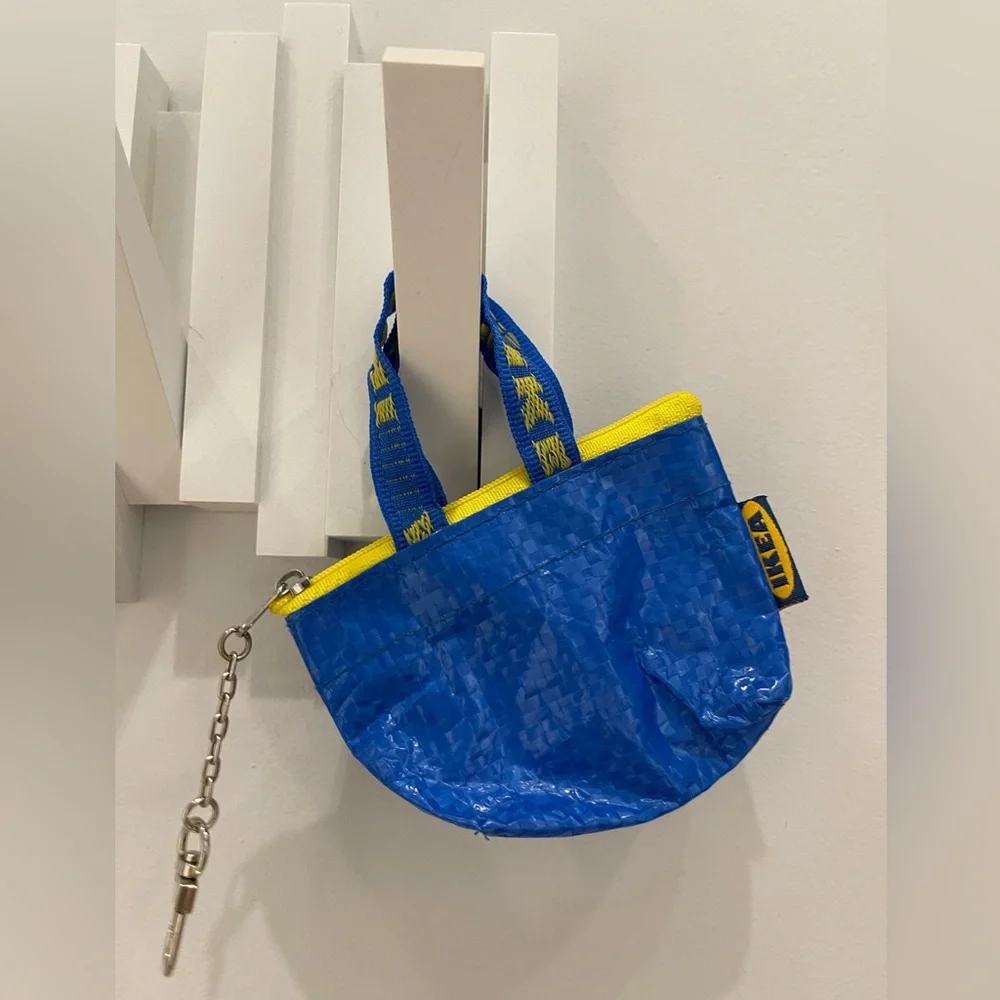 Ikea mini tote with keychain loop